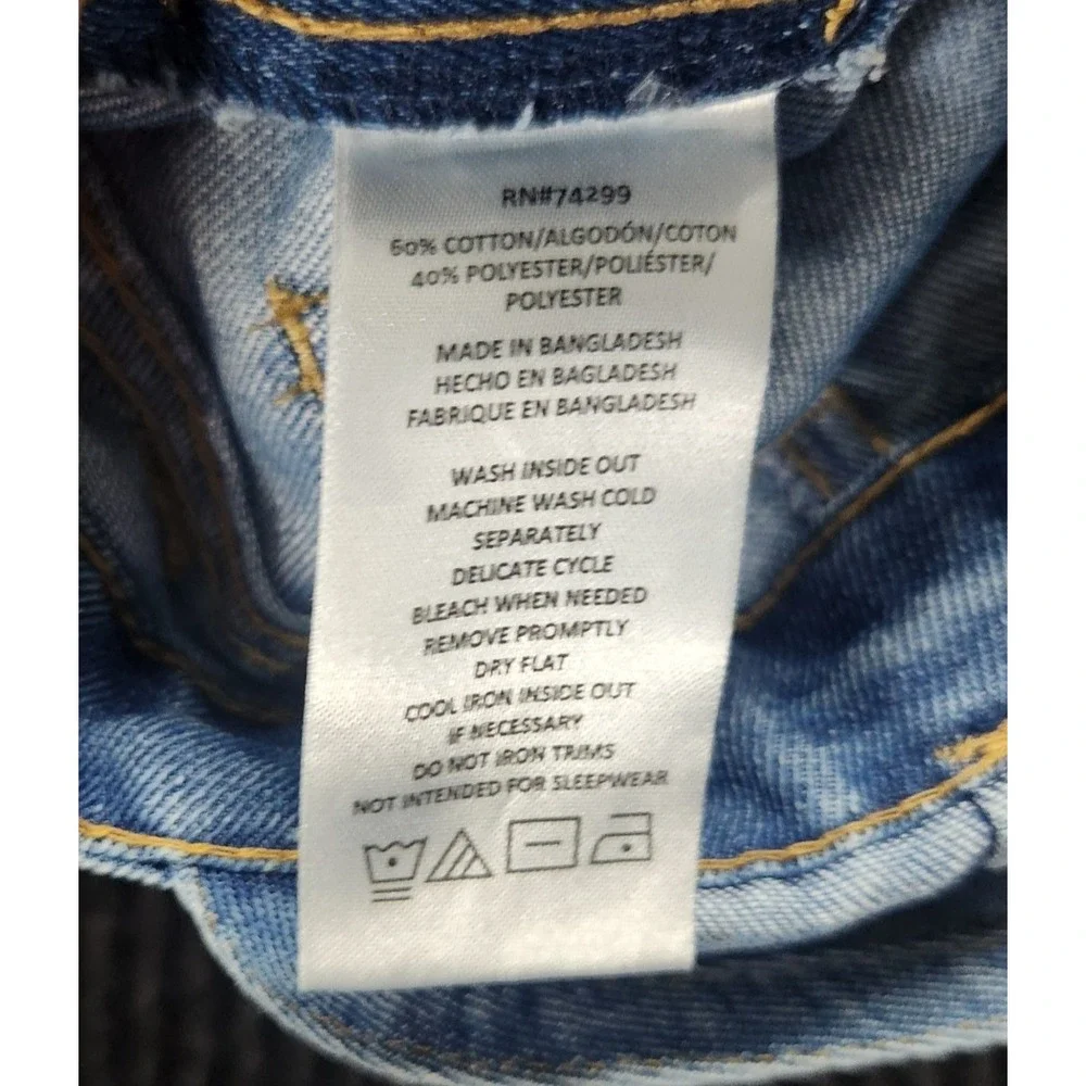 DKNY Overall Denim Jean Shorts with Pink "DKNY" logo top Girls Size 4 - Picture 15 of 15